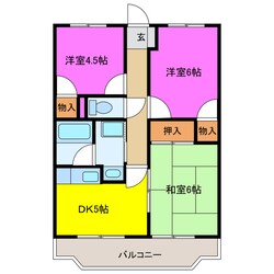 フロントヒルズⅢの物件間取画像